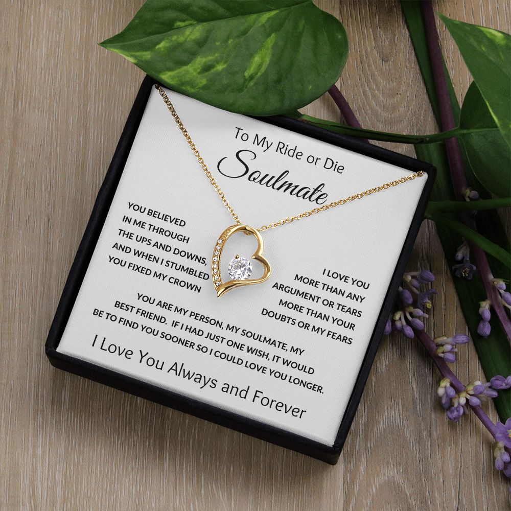 Forever Love Necklace, GIFT TO RIDE OR DIE SOULMATE - You are my Person