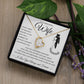 Forever Love Heart Necklace , GIFT TO WIFE - Can't Live Without You, Black Image