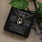 Forever Love Heart Necklace, Gift to Smokin Hot Wife - Black