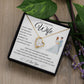 Forever Love Heart Necklace, GIFT TO WIFE - I Can't Live Without You Blue