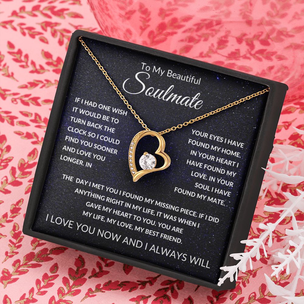 Forever Love Necklace, Gift to Soulmate, Space - Valentines, Birthday, Anniversary, Christmas