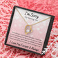 Forever Love Necklace, I'm Sorry Apology Gift for Girlfriend, Wife, Soulmate, Ex, Mom, Sister, Friend - Pink Hearts