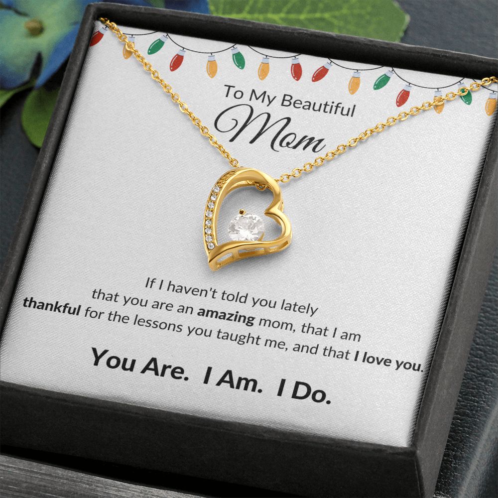 Forever Love Heart Necklace, GIFT FOR MOM - Lights - CHRISTMAS, NEW YEAR, BIRTHDAY