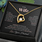 Forever Love Heart Necklace, GIFT TO WIFE from HUSBAND - Filled with Light and Love Pink