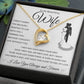 Forever Love Heart Necklace , GIFT TO WIFE - Can't Live Without You, Black Image