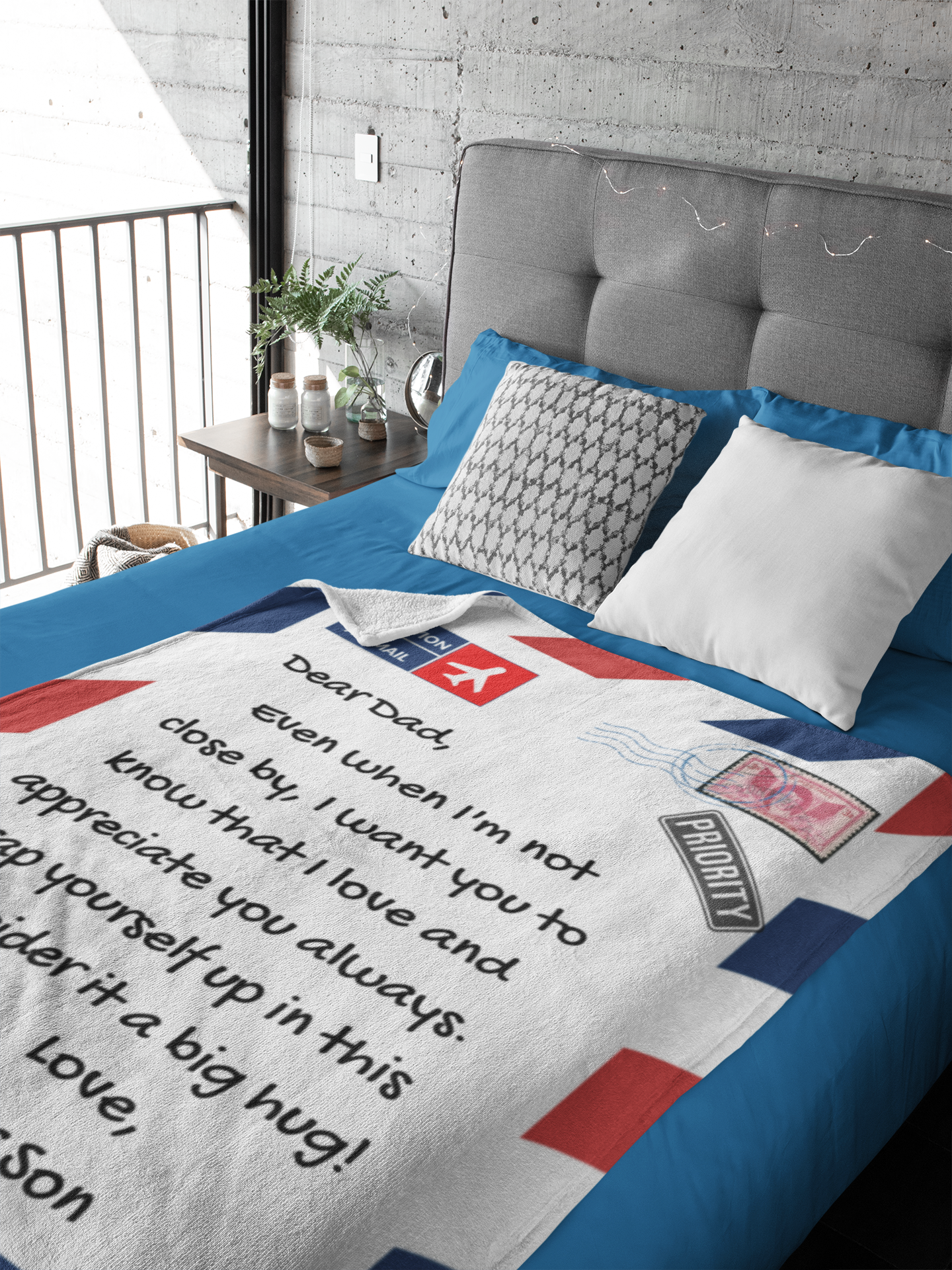 Dad Postage Blanket, From Son