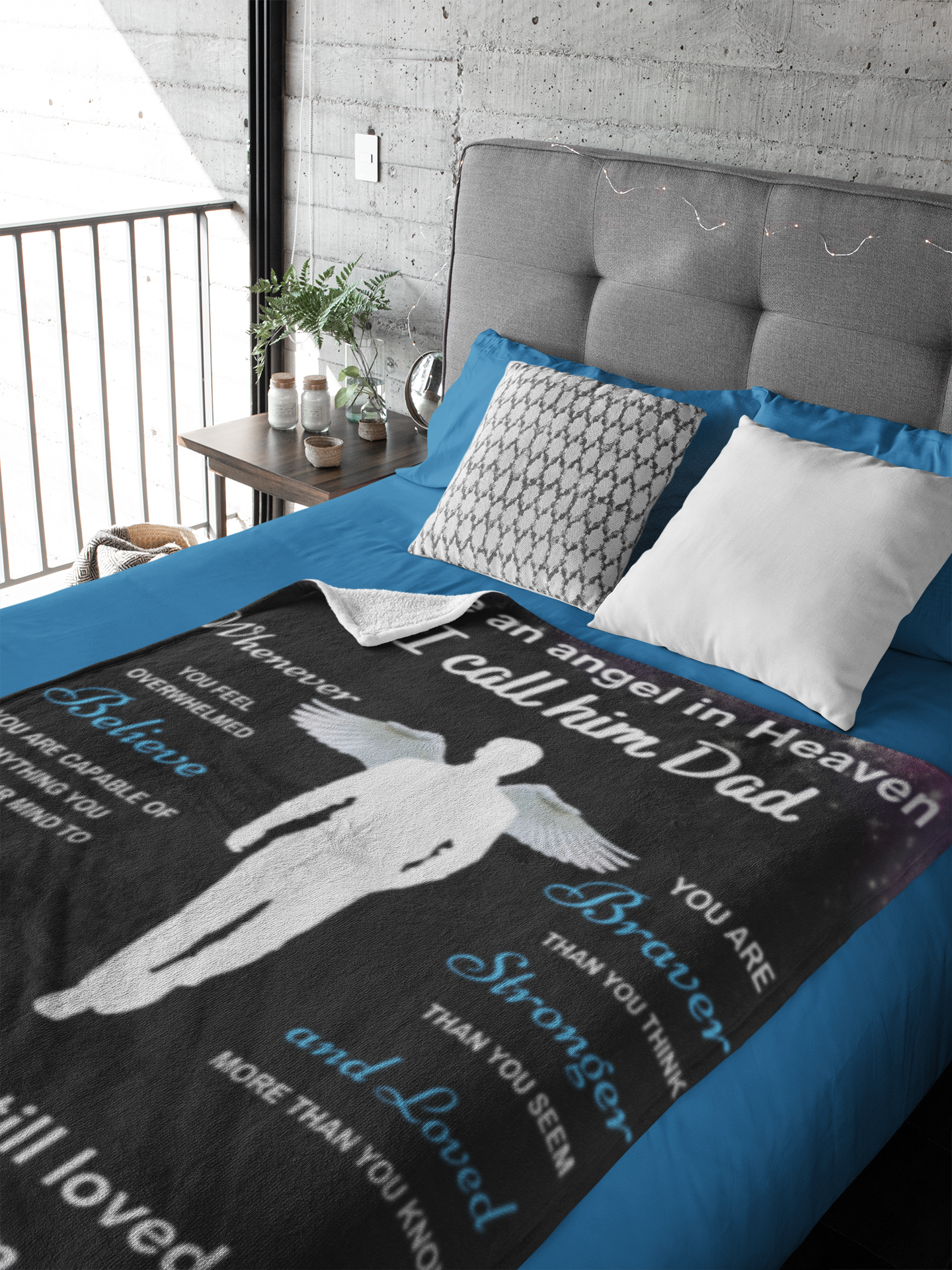 Dad Angel Memorial Blanket - You Are Loved