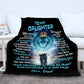 Daughter Lion Blanket - Turquoise / Black - You Are Braver