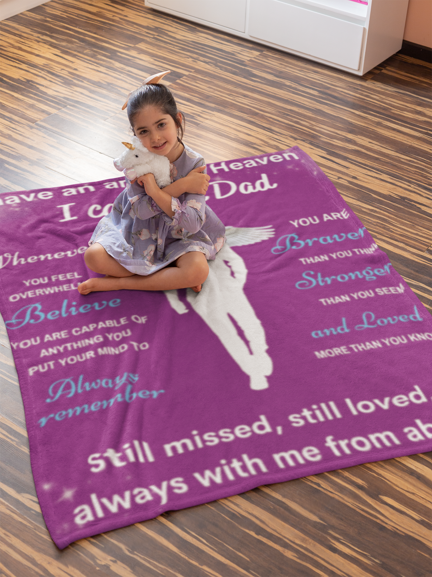 Dad Angel Memorial Blanket - You Are Loved