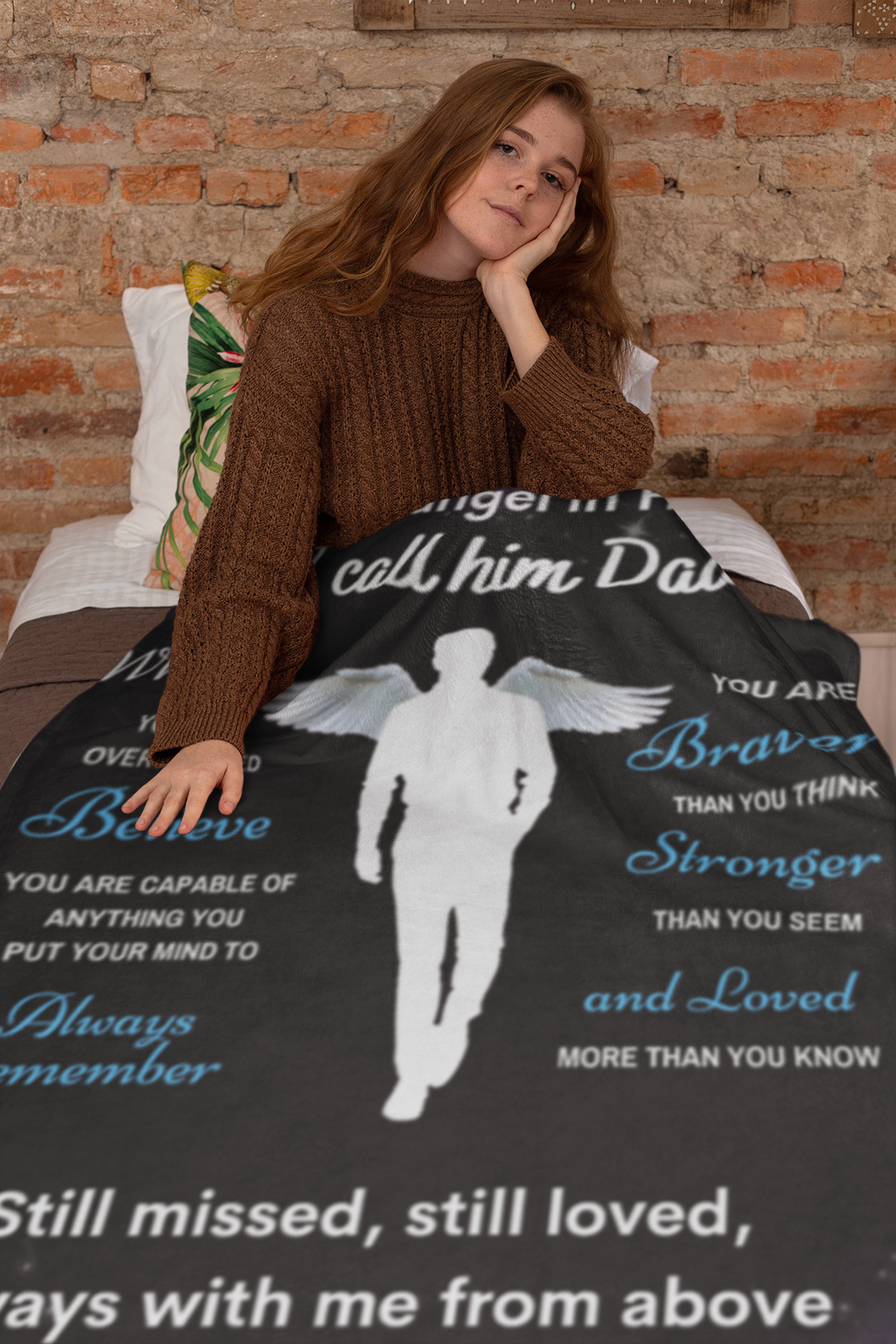 Dad Angel Memorial Blanket - You Are Loved