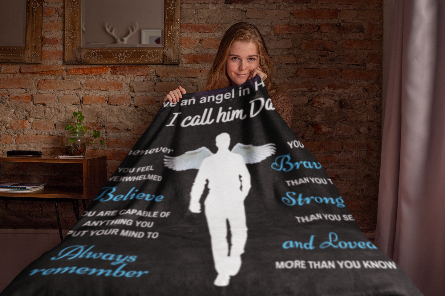 Dad Angel Memorial Blanket - You Are Loved