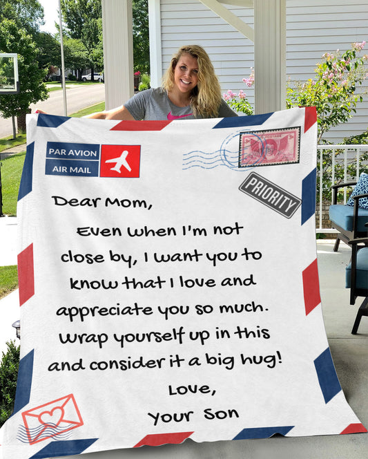 Mom Postage Blanket, From Son