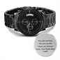 Customized Black Chronograph Watch -  Groomsmen Watch, Mens Watch, Boyfriend Gift, Gift for Dad