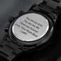 Customized Black Chronograph Watch -  Groomsmen Watch, Mens Watch, Boyfriend Gift, Gift for Dad