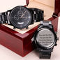 Customized Black Chronograph Watch -  Groomsmen Watch, Mens Watch, Boyfriend Gift, Gift for Dad